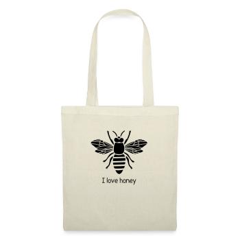 bee bee j'aime miel miel nid d'abeilles apiculteur - Sac en tissu - nature - Devant