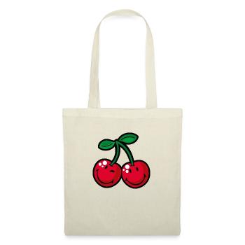 Smiley Cherries - Stoffbeutel - Natur - Vorne