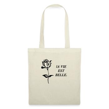 T-shirt la vie est belle - Sac en tissu - nature - Devant