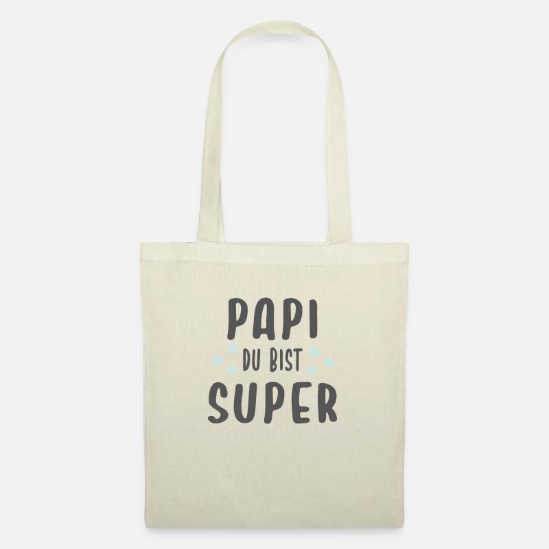 Papi du bist super - Stoffbeutel - Natur