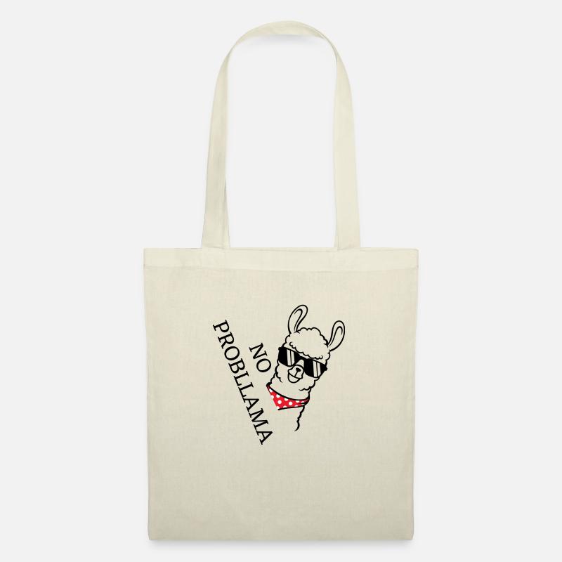 No probllama - llama funny - Sac en tissu - nature