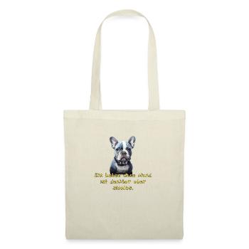 Bulldogge - Stoffbeutel - Natur - Vorne