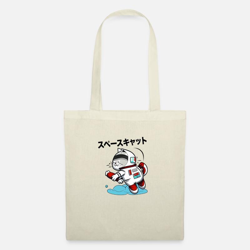 CHAT DE L’ESPACE JAPONAIS - Sac en tissu - nature