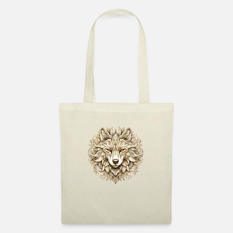 Goldener Wolf - Stoffbeutel - Natur