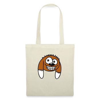 Dog looks funny grin happy smile fun - Tote Bag - nature - Front