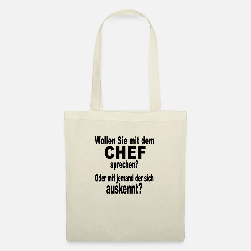 Chef Boss Bürohumor - Stoffbeutel - Natur