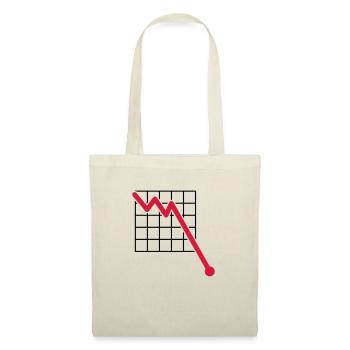 grid line descending line verlusst down arrow - Tote Bag - nature - Front