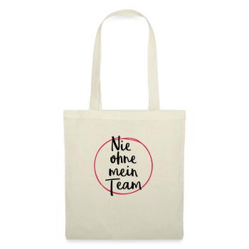 nie ohne mein team design - Stoffbeutel - Natur - Vorne