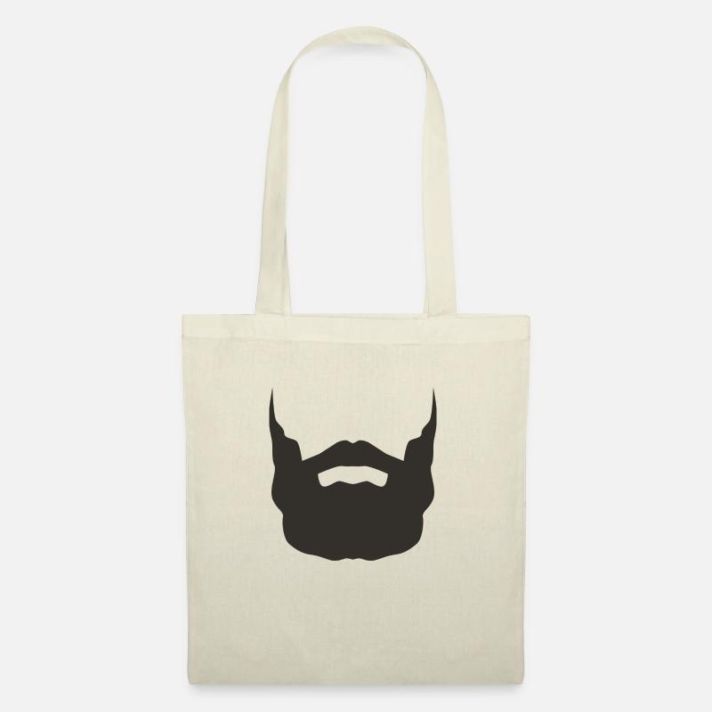Bart vollbart Maske Hipster Trend - Stoffbeutel - Natur