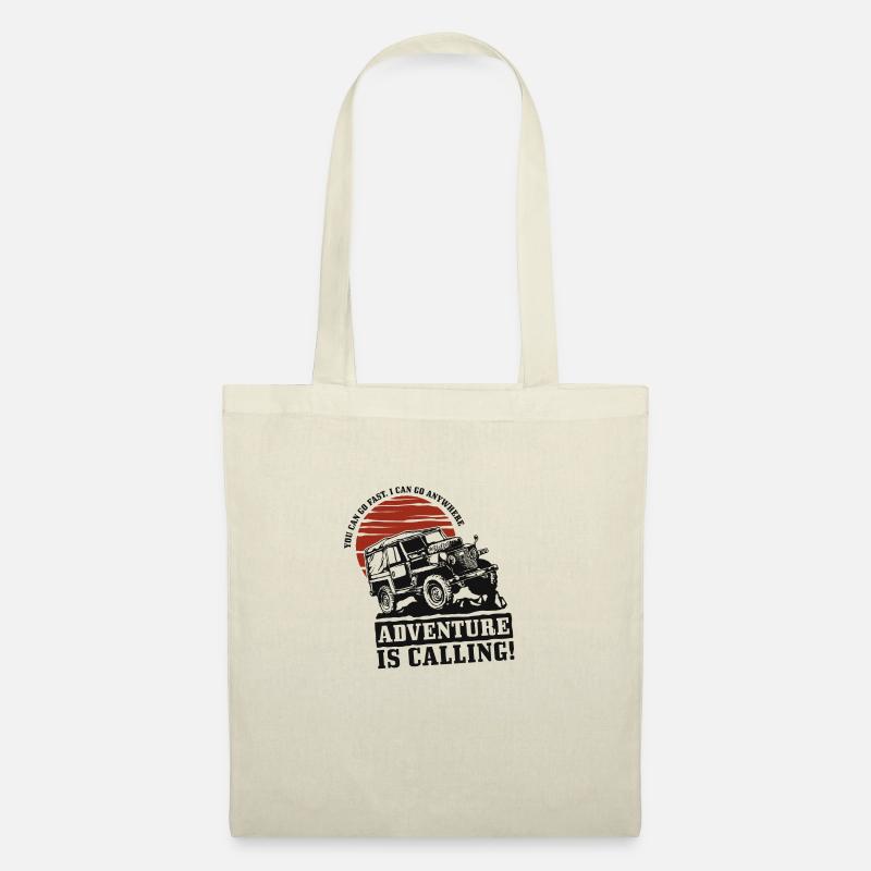L'aventure, c'est Callling Jeep - Sac en tissu - nature