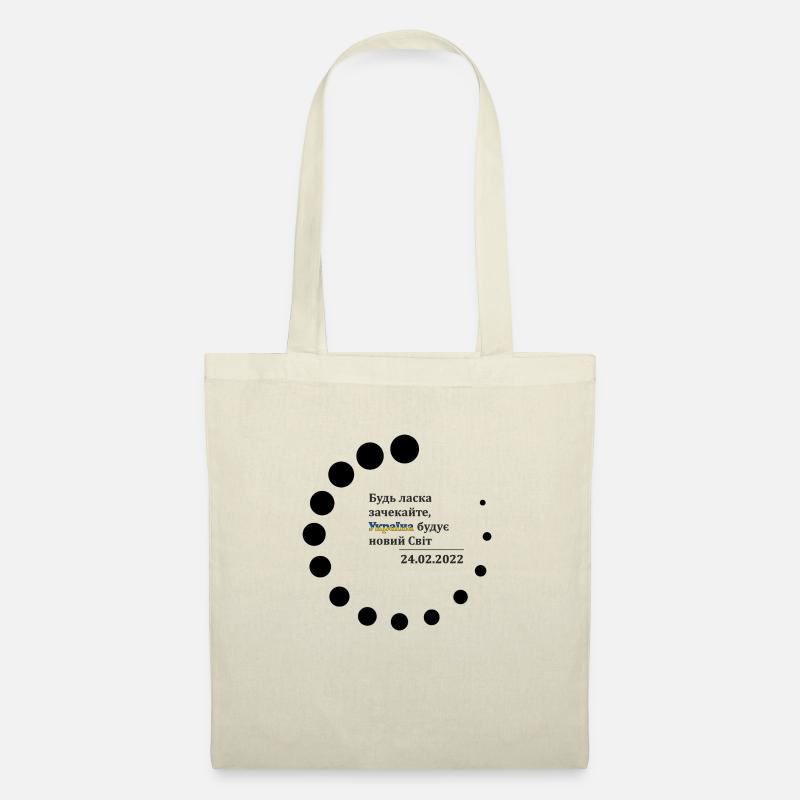 Print Loading ukrainian black - Tote Bag - nature