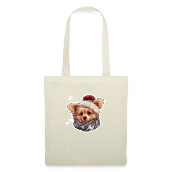 Winter cute dog in the snow - Tote Bag - nature - Front