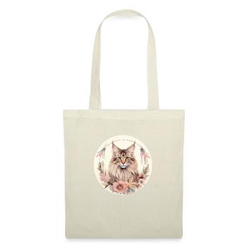 Maine Coon Cat Boho Style, Love Cats - Tote Bag - nature - Front