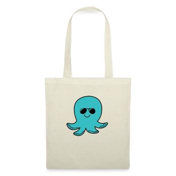 oktopus cool - Stoffbeutel - Natur - Vorne