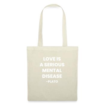 Plato quotation design about love as mental illnes - Tote Bag - nature - Front