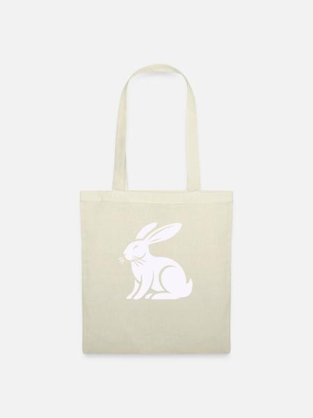 hase kaninchen - Stoffbeutel - Natur