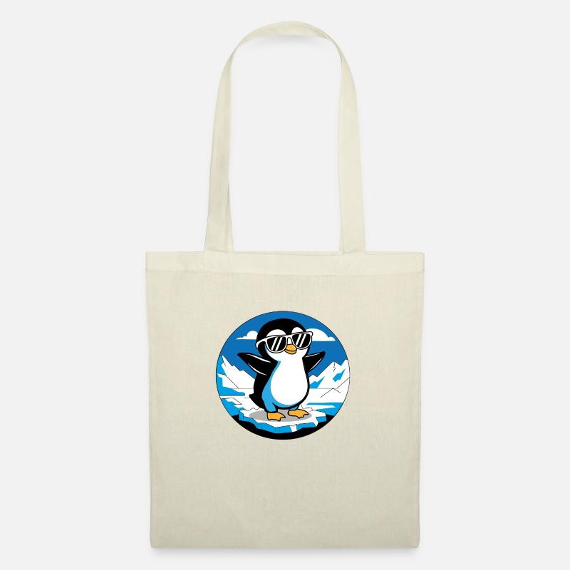 Der coole Pinguin - Stoffbeutel - Natur