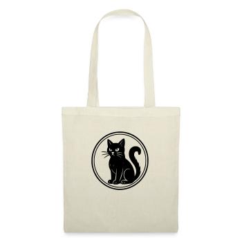 Chat noir - Sac en tissu - nature - Devant