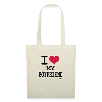 j'aime mon ami par wam - Sac en tissu - nature - Devant