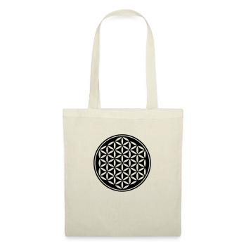 Die Blume des Lebens - Flower of Life - gestanzt - Stoffbeutel - Natur - Vorne