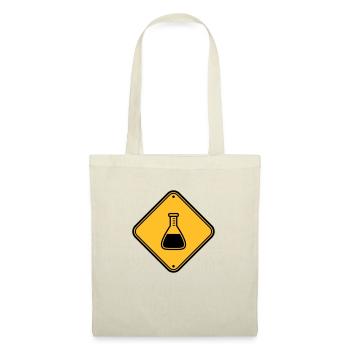attention science bouclier note attention - Sac en tissu - nature - Devant