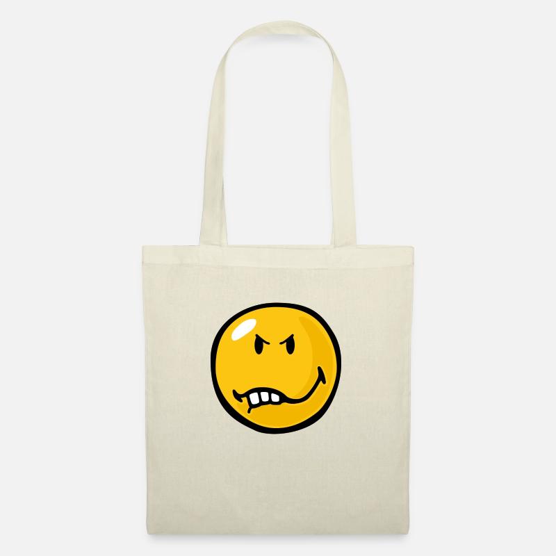 Smiley Anger Vexed - Stoffbeutel - Natur