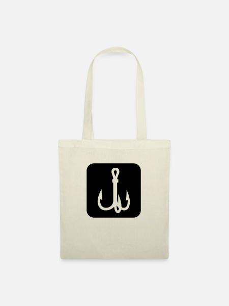 fishing hook icon - Stoffbeutel - Natur