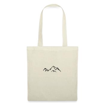 Montagne, montagnes, alpes, extérieur noir - Sac en tissu - nature - Devant