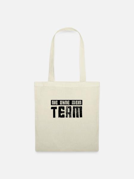 nie ohne mein team - Stoffbeutel - Natur