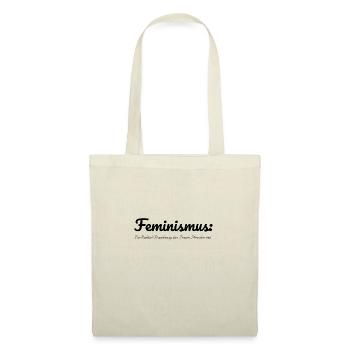 feminismus - Feminismus Bezeichnung - Stoffbeutel - Natur - Vorne