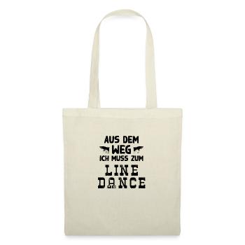 Line Dance Linedance Geschenk - Stoffbeutel - Natur - Vorne