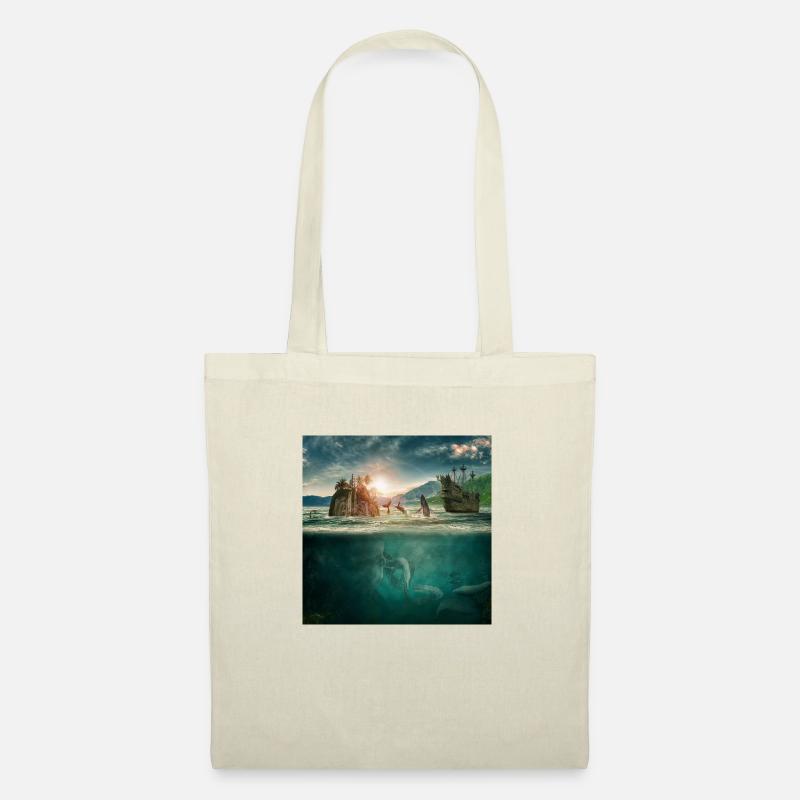 Monde sous-marin d'imagination - Sac en tissu - nature