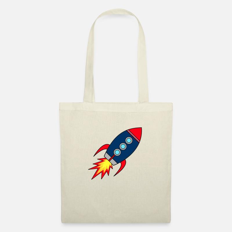 Rakete Startup * Raumschiff * Astronaut * Sterne - Stoffbeutel - Natur