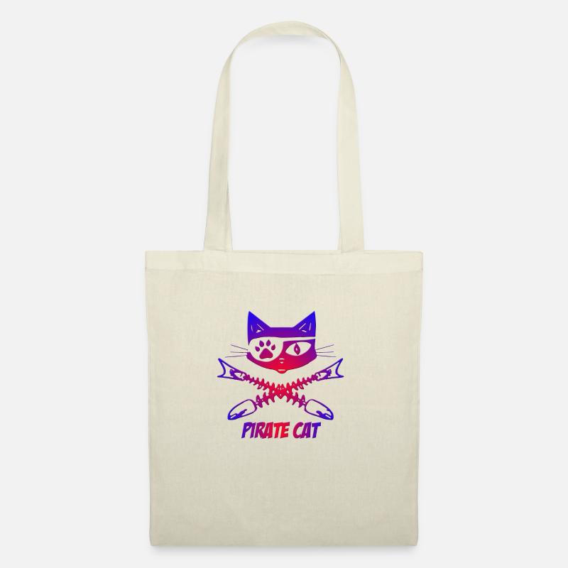 pirate cat - Stoffbeutel - Natur