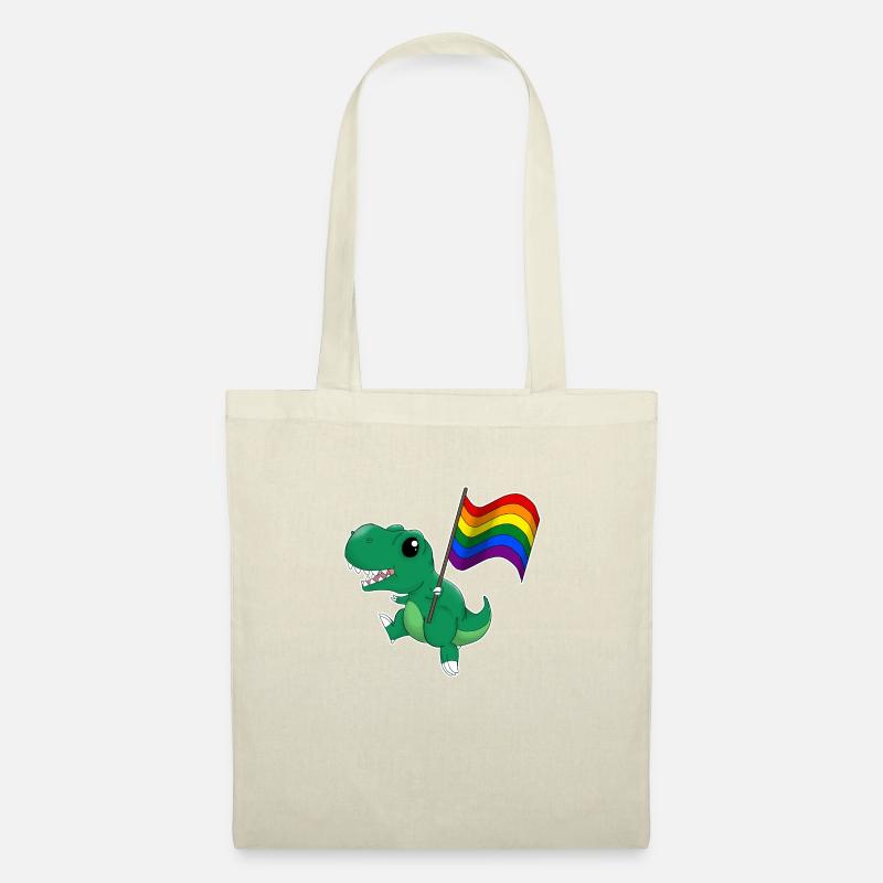 Rainbow Dinosaur T-Rex Pride - Tote Bag - nature