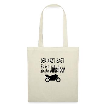 Motorrad - Stoffbeutel - Natur - Vorne