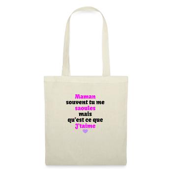j't'aime Maman - Sac en tissu - nature - Devant