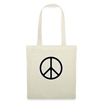 Symbole de paix et de paix avec vecteur de bord - Sac en tissu - nature - Devant