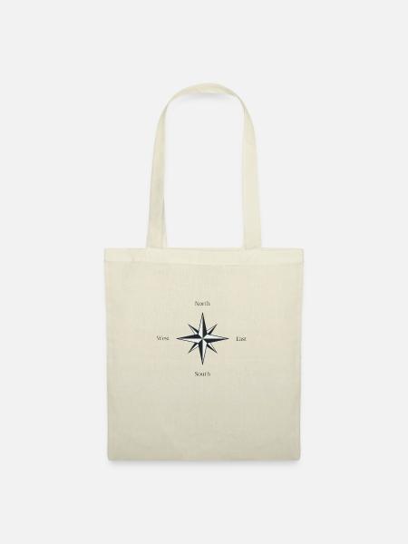 Compass design - Stoffbeutel - Natur