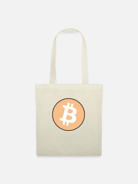 Einfaches Bitcoin-Design - Stoffbeutel - Natur