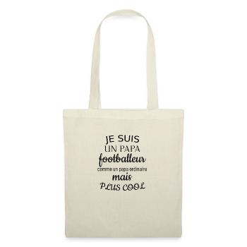 je suis un papa footballeur - Sac en tissu - nature - Devant