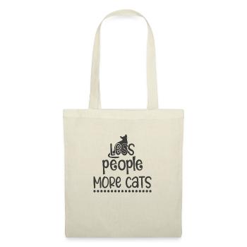 Moins de gens plus de chats - Sac en tissu - nature - Devant
