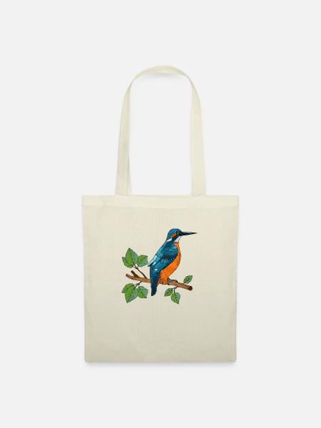 Bunter Vogel - Stoffbeutel - Natur