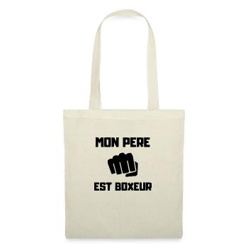 MON PERE EST BOXEUR - Sac en tissu - nature - Devant