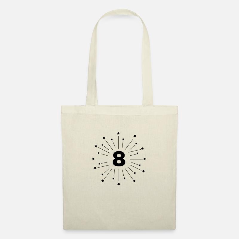 8. Sternjubiläum - 8 Jahre Geschenk - Stoffbeutel - Natur