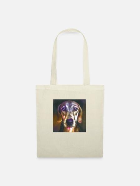 American Foxhound Hunderasse Hundeportrait Hund - Stoffbeutel - Natur