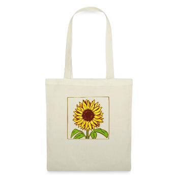 Sonnenblumen Motiv mit Rahmen - Stoffbeutel - Natur - Vorne