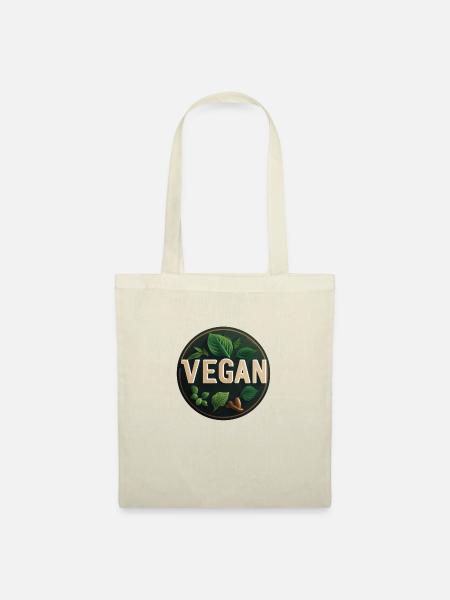 Vegan Logo - Stoffbeutel - Natur