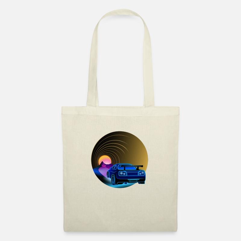 R34 - Retro - Synthwave - Style - Stoffbeutel - Natur