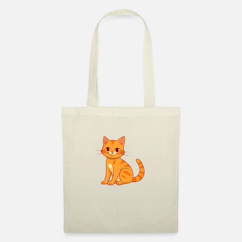 Mignon chat orange - Sac en tissu - nature